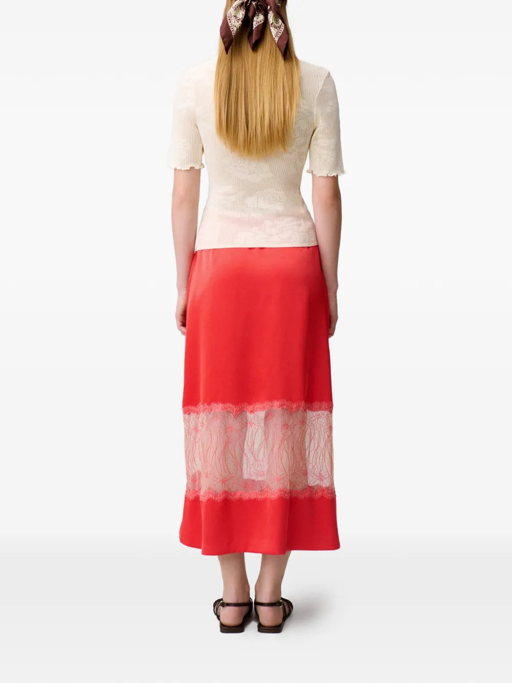 lace A-line skirt