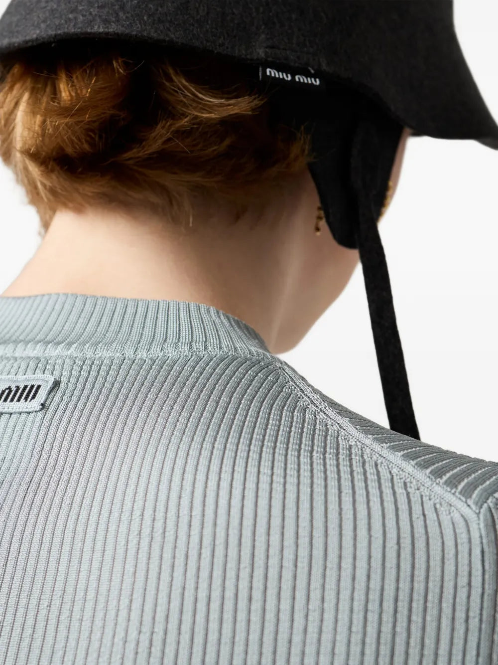 ribbed logo-patch T-Shirt