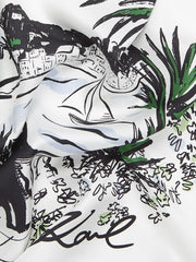 Signature printed silk scarf