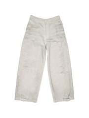 Mended distressed jeans
