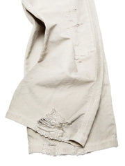 Mended distressed jeans