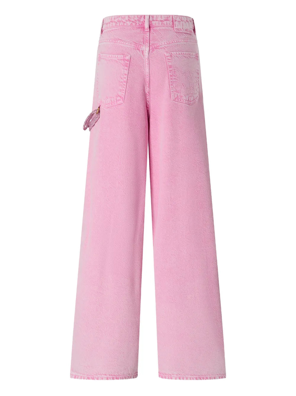 knotted wide-leg jeans