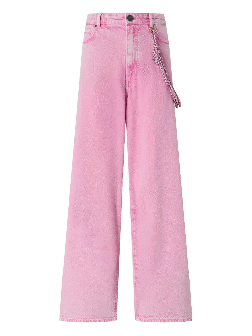 knotted wide-leg jeans