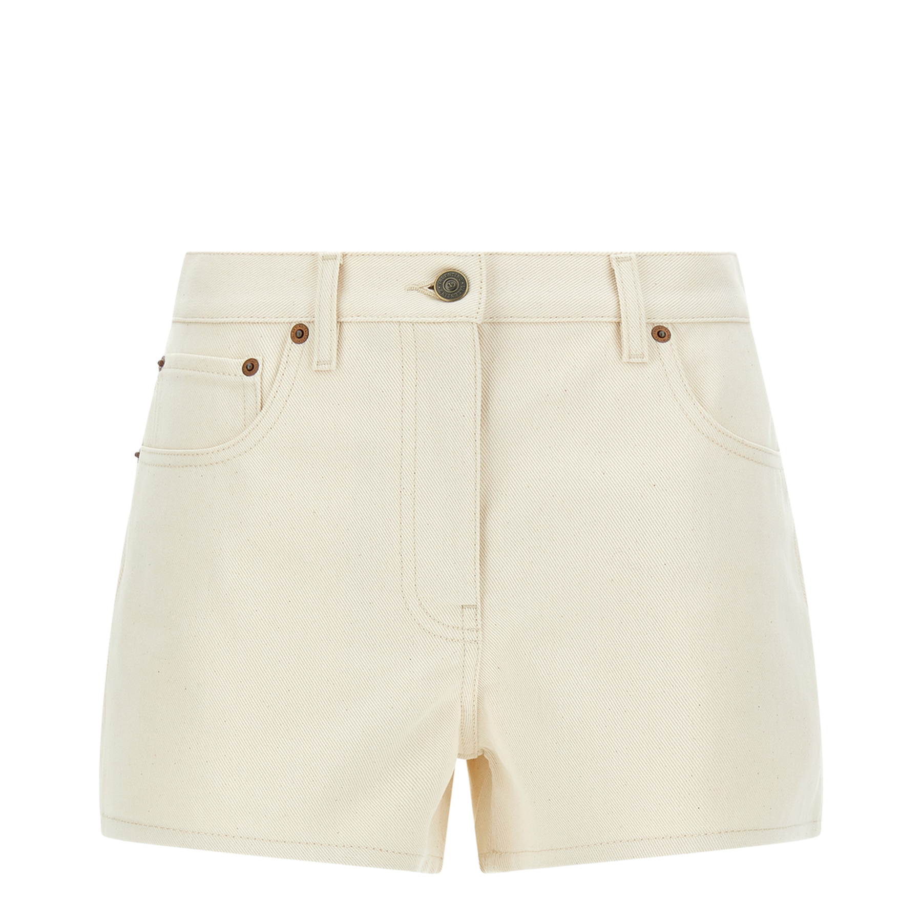VGold Denim Shorts - Beige