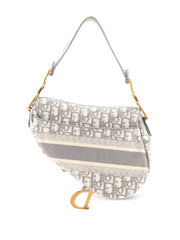 Saddle Handbag Logo Embroidered Oblique Canvas Medium shoulder bag