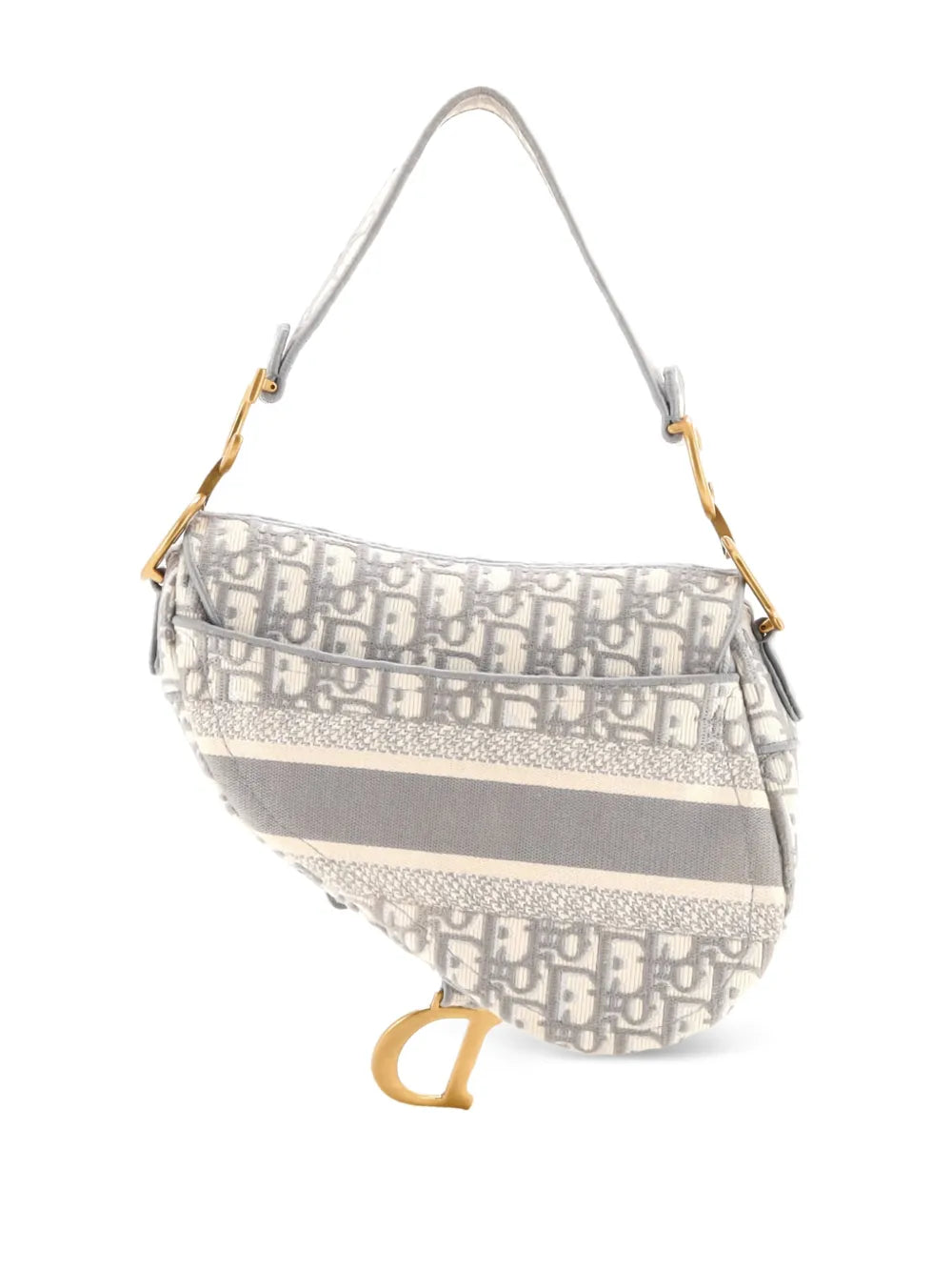 Saddle Handbag Logo Embroidered Oblique Canvas Medium shoulder bag