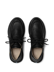 round toe logo derbi shoes