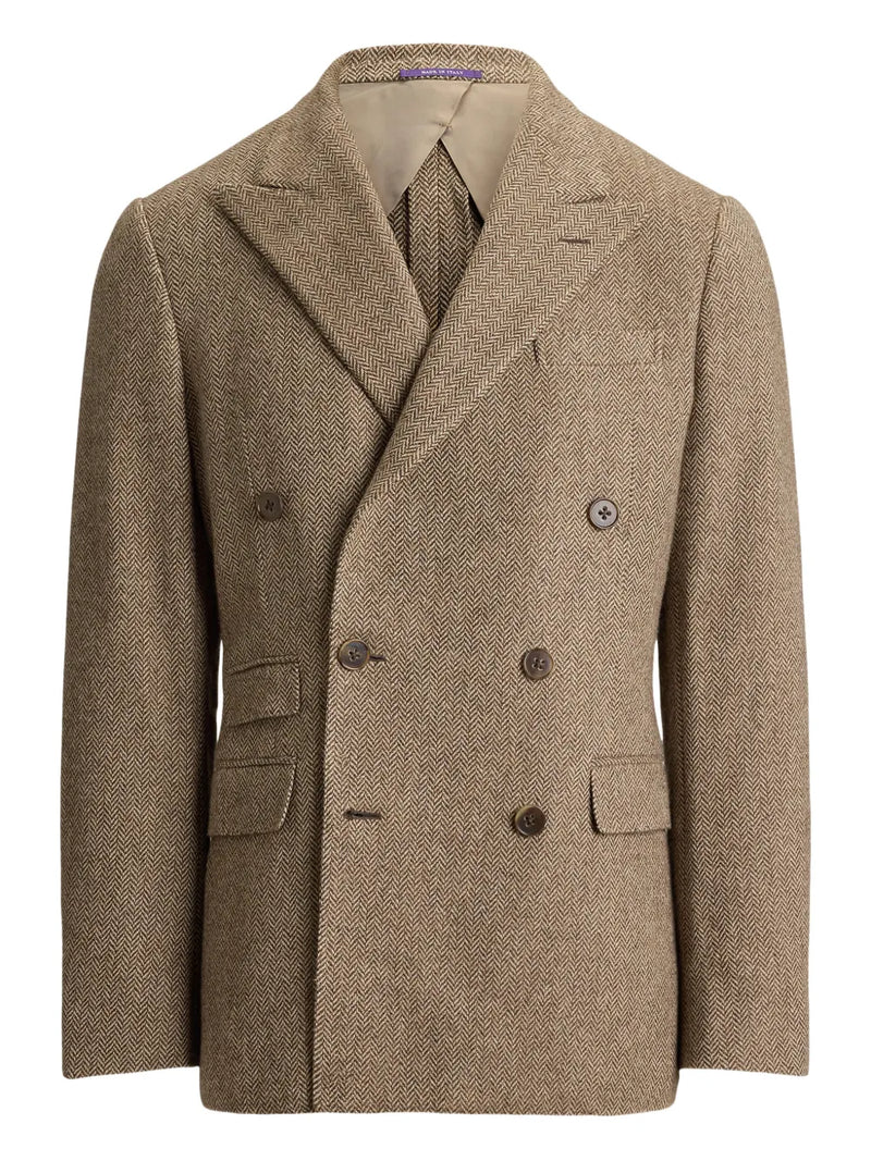 Kent herringbone double-breasted blazer