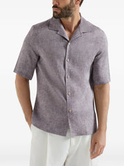 camp-collar short-sleeve shirt