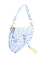 Saddle Handbag Logo Embroidered Oblique Canvas Medium shoulder bag