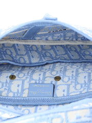 Saddle Handbag Logo Embroidered Oblique Canvas Medium shoulder bag