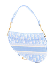 Saddle Handbag Logo Embroidered Oblique Canvas Medium shoulder bag