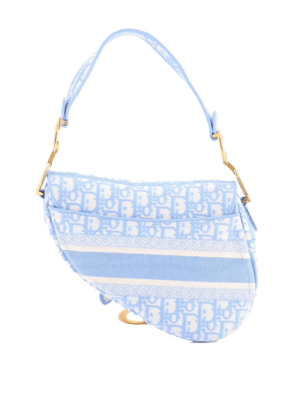 Saddle Handbag Logo Embroidered Oblique Canvas Medium shoulder bag