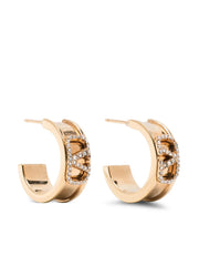 logo crystal earrings