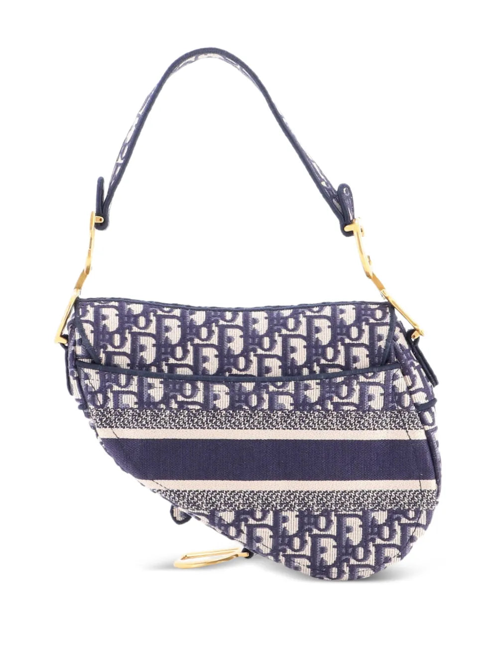Saddle Handbag Logo Embroidered Oblique Canvas Medium shoulder bag