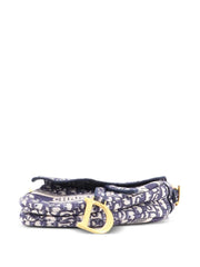 Saddle Handbag Logo Embroidered Oblique Canvas Medium shoulder bag