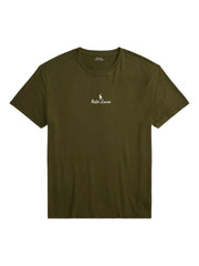 Polo Ralph Lauren central script icon logo t-shirt classic oversized fit in olive green