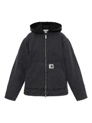 zip-up hooded jacket