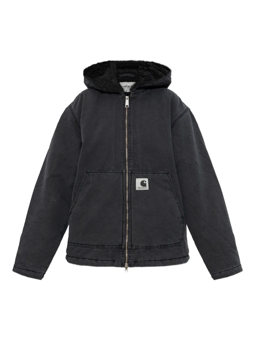 zip-up hooded jacket