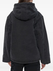 zip-up hooded jacket