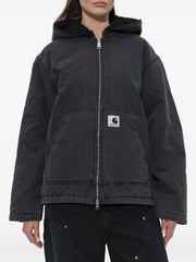 zip-up hooded jacket