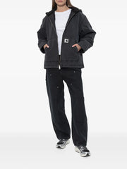 zip-up hooded jacket