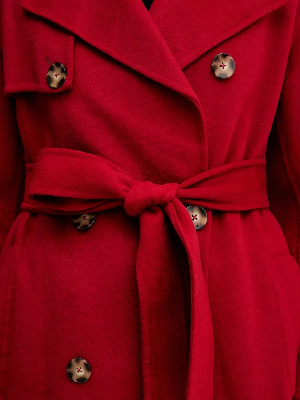 belted double-breasted coat