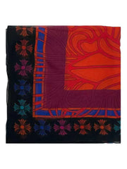 cross-motif silk scarf