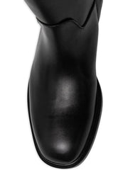 quilted knee-high boots