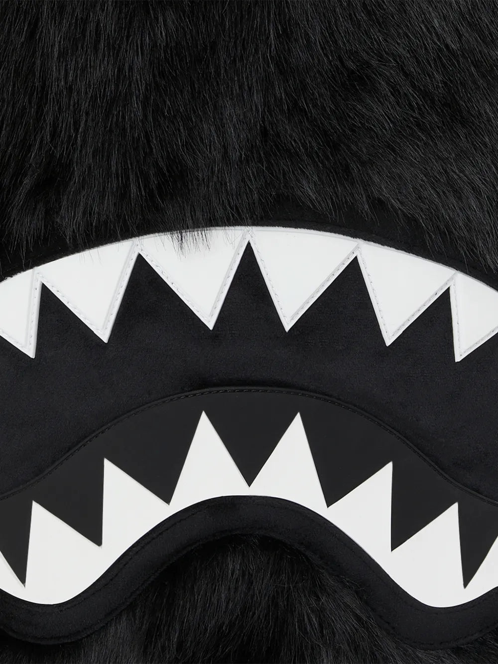 Cray furry shark backpack