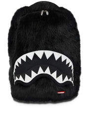 Cray furry shark backpack
