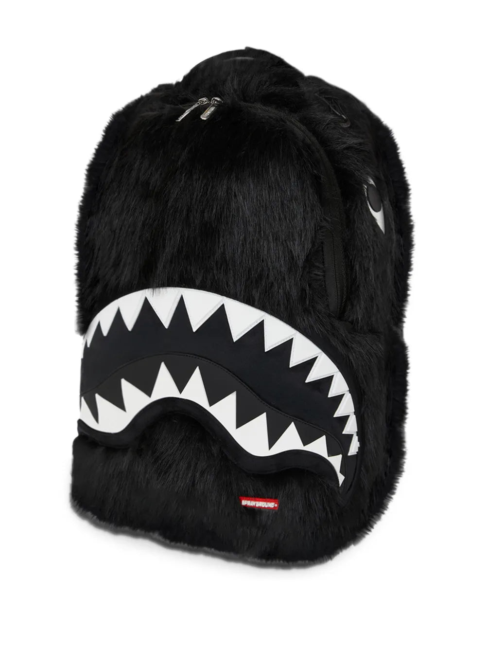 Cray furry shark backpack