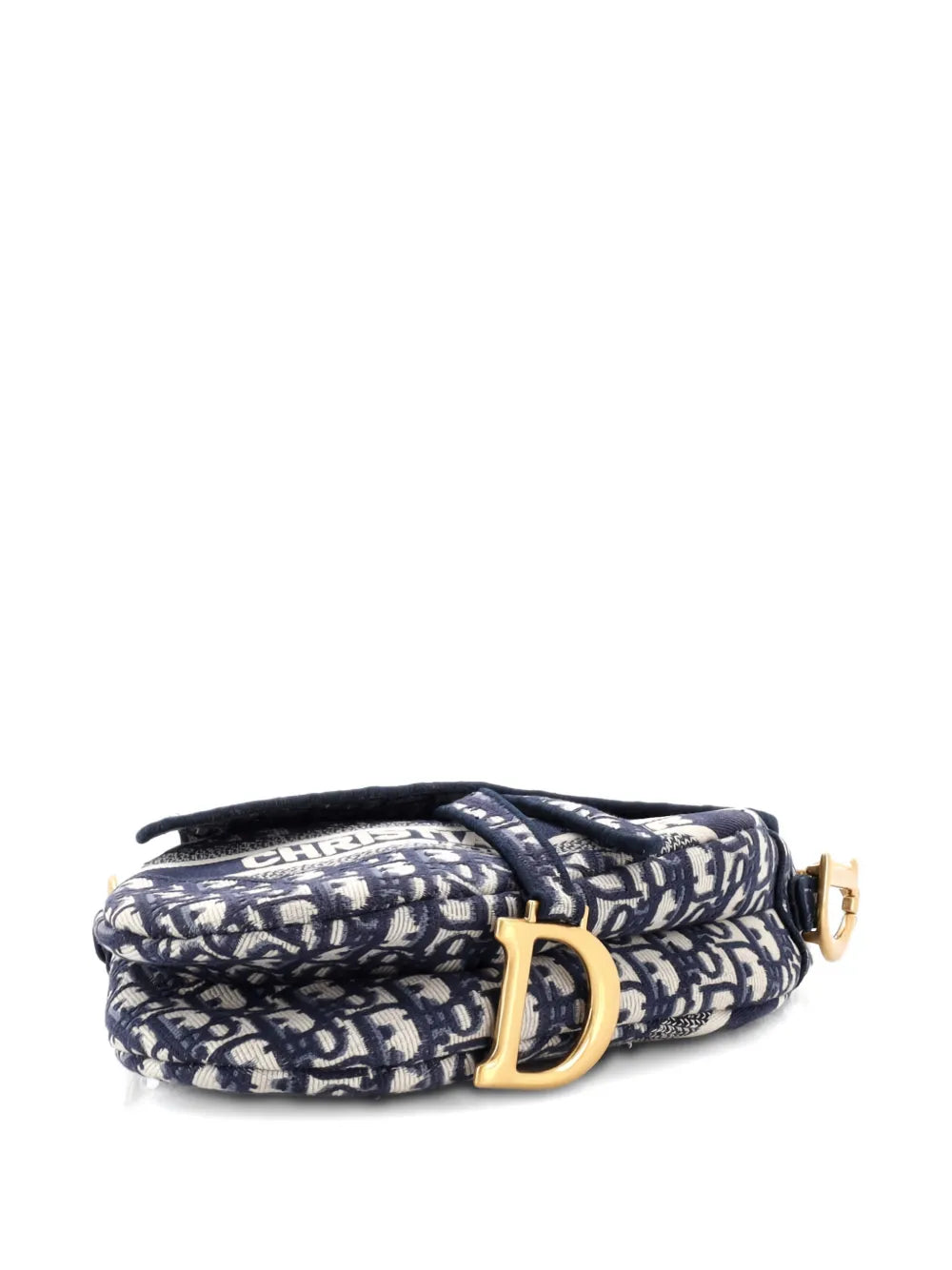 Saddle Handbag Logo Embroidered Oblique Canvas Medium shoulder bag