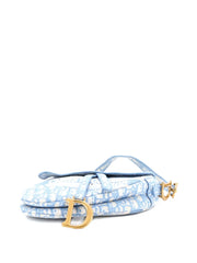 Saddle Handbag Logo Embroidered Oblique Canvas Medium shoulder bag