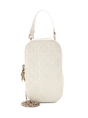 Lady Dior Phone Holder on Chain Cannage Quilt Lambskin crossbody bag