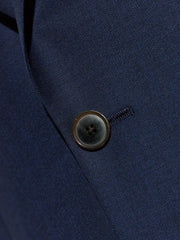buttoned blue suit