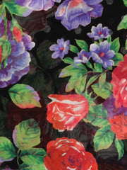 Floral-Print Silk Scarf