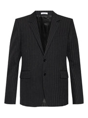 pinstriped blazer