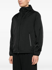 zip-up hooded jacket