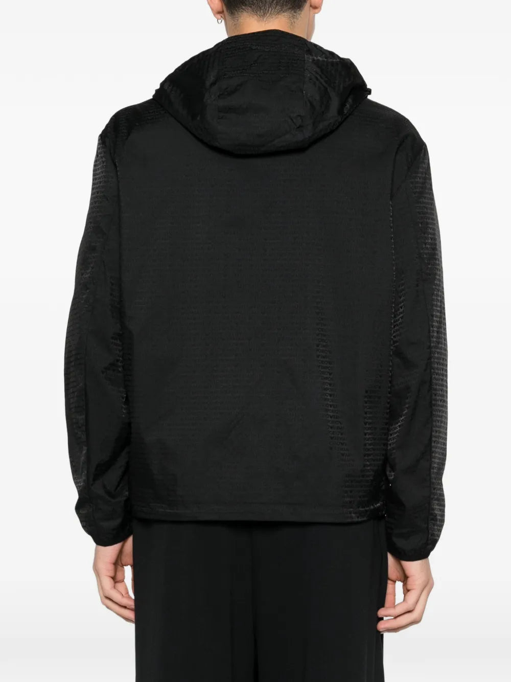 zip-up hooded jacket