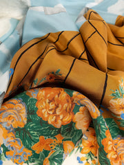 Floral-Print Silk Scarf
