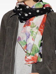 Floral-Print Silk Scarf