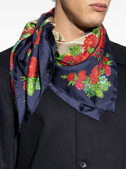 Floral-Print Silk Scarf