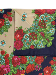 Floral-Print Silk Scarf