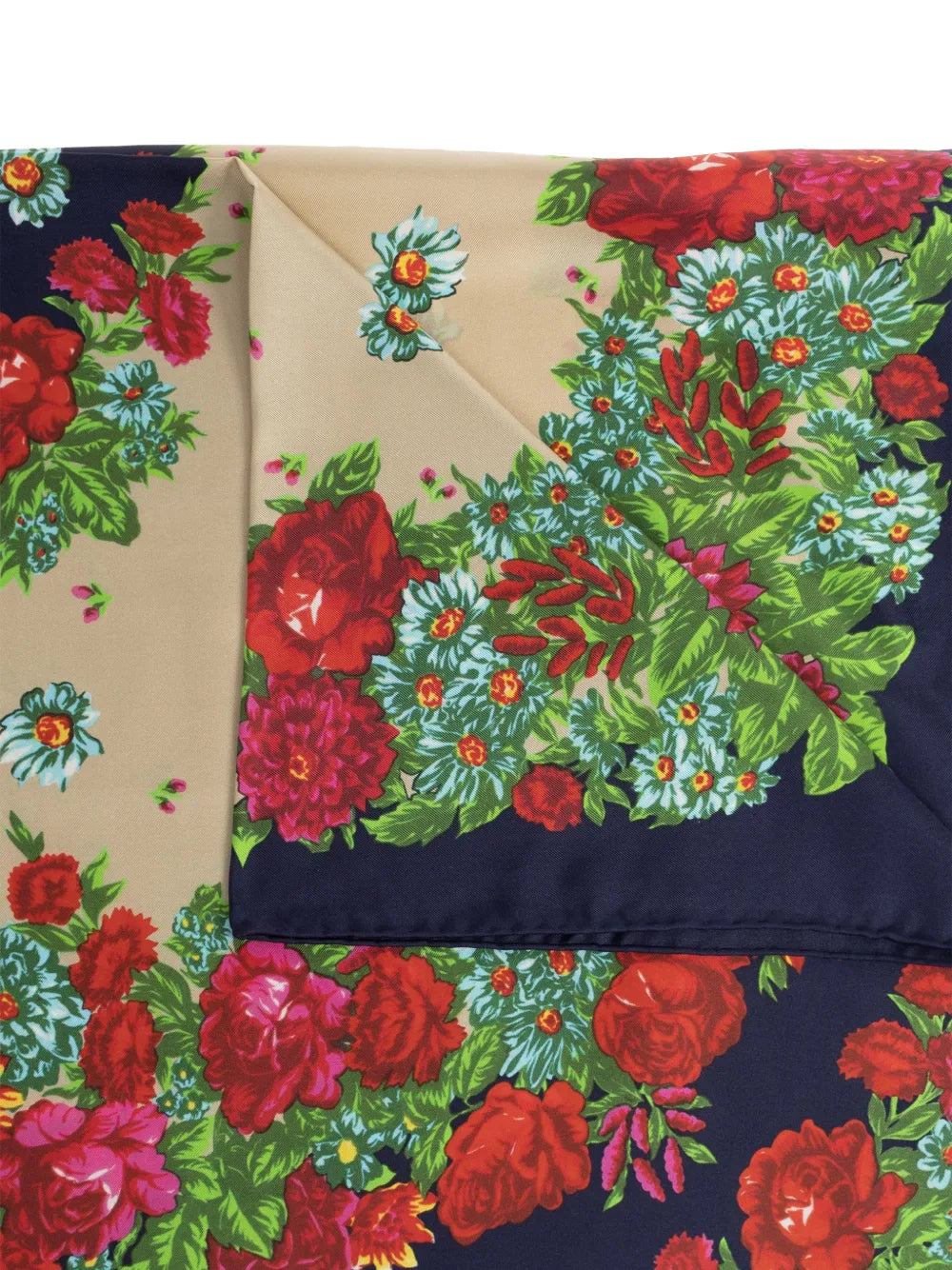 Floral-Print Silk Scarf
