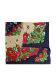 Floral-Print Silk Scarf