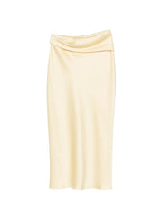 draped midi skirt