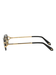 metal rimless sunglasses