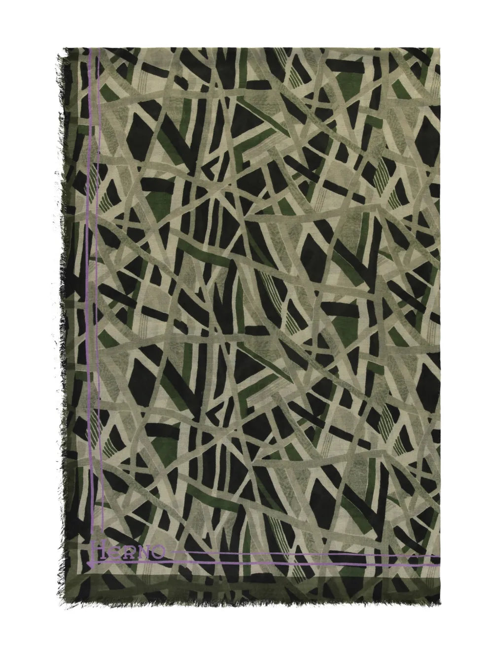 geometric-print scarf