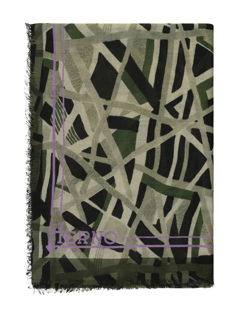 geometric-print scarf